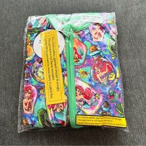 Showstoppers Colorful The Little Mermaid Bamboo toddler Pajama zippy size 3T